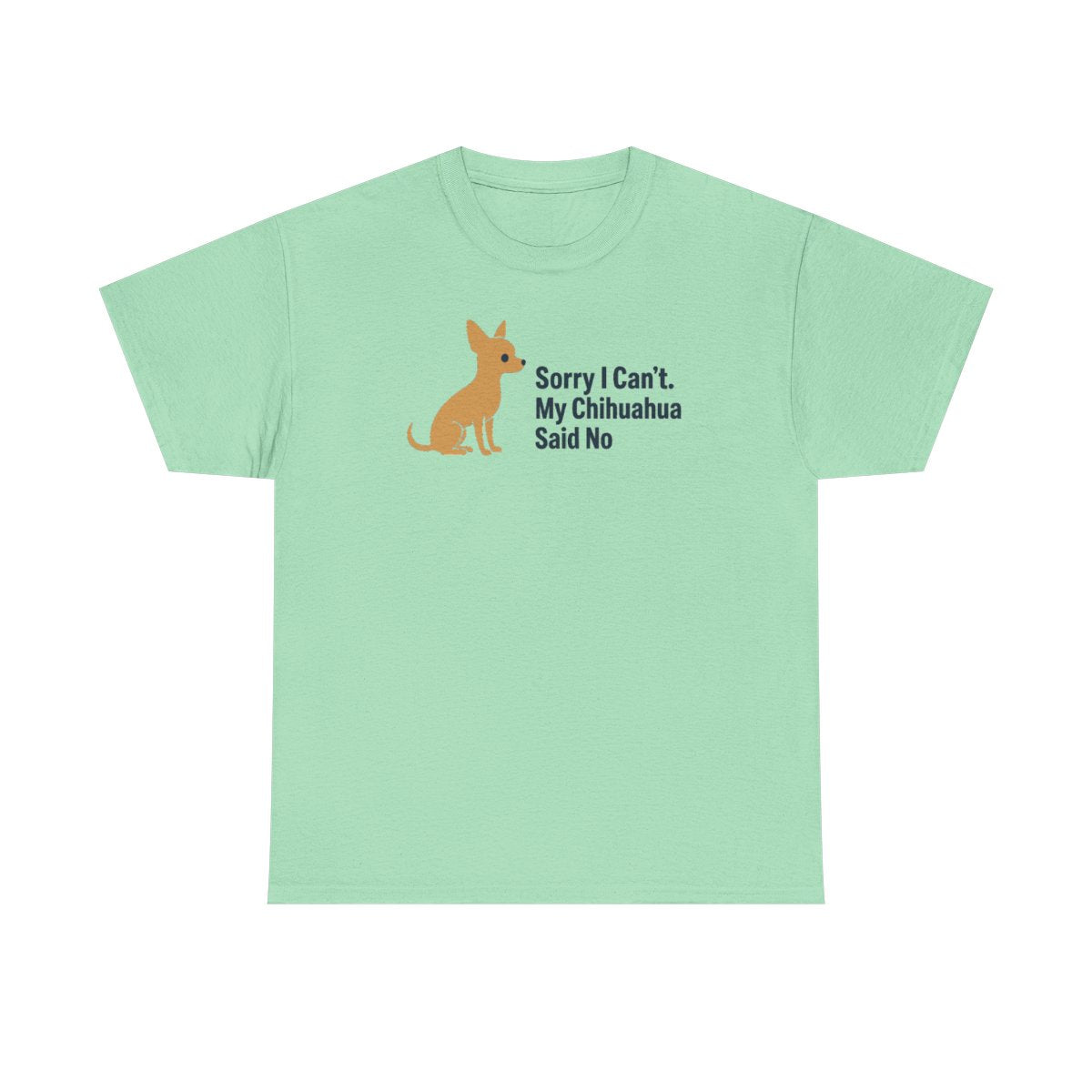 Chihuahua Said No t-shirt, Mint Green