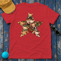Chihuahua Christmas Star t-shirt in Red, flat lay