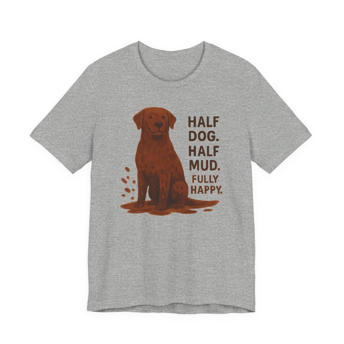 Chocolate Lab Half Dog Half Mud t-shirt, view 7