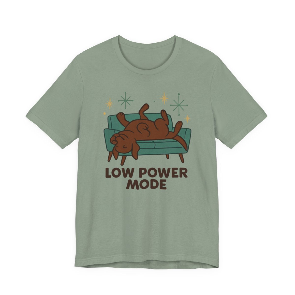 Chocolate Lab Low Power Mode t-shirt, view 6