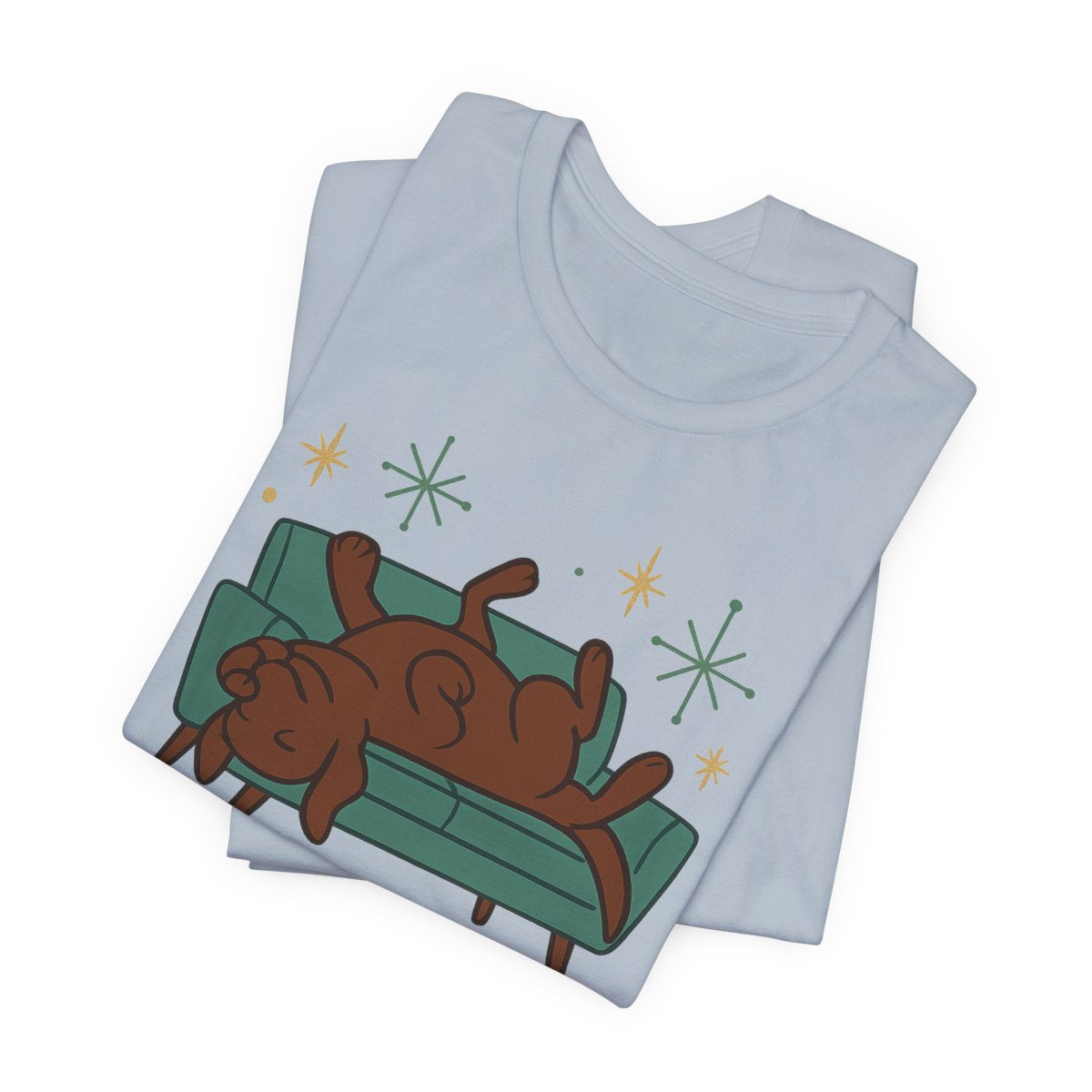 Chocolate Lab Low Power Mode t-shirt, view 2