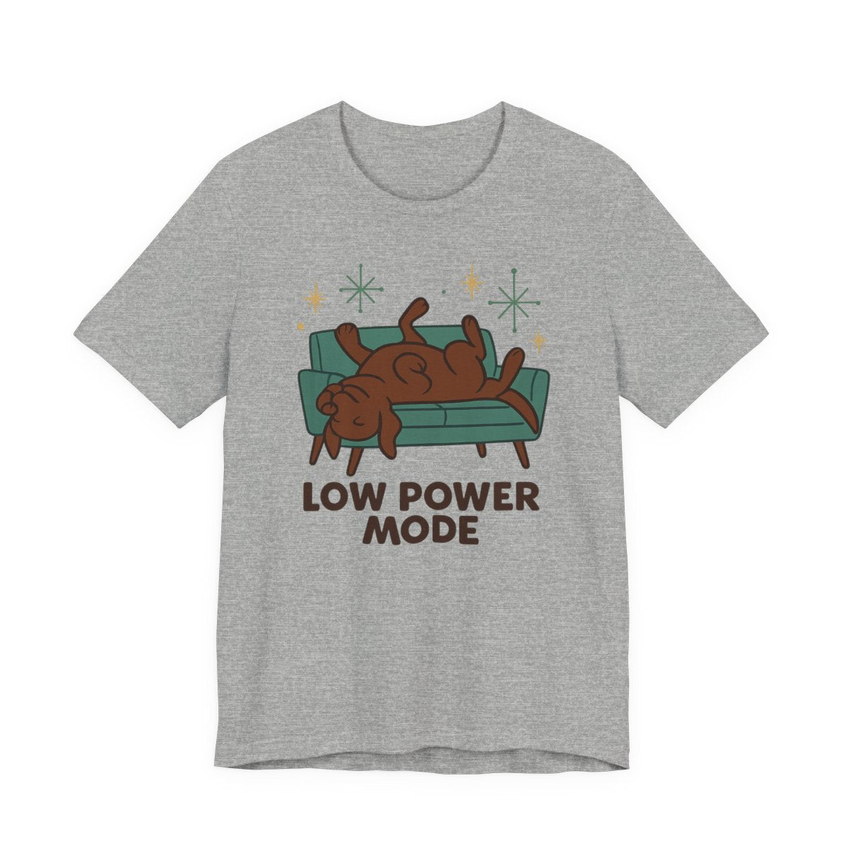 Chocolate Lab Low Power Mode t-shirt, view 7
