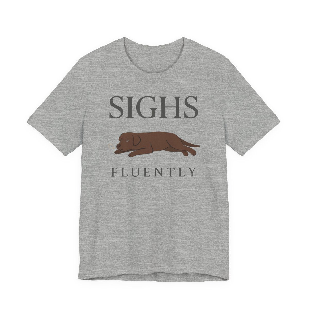 Chocolate Lab Sighs Fluently t-shirt, view 7