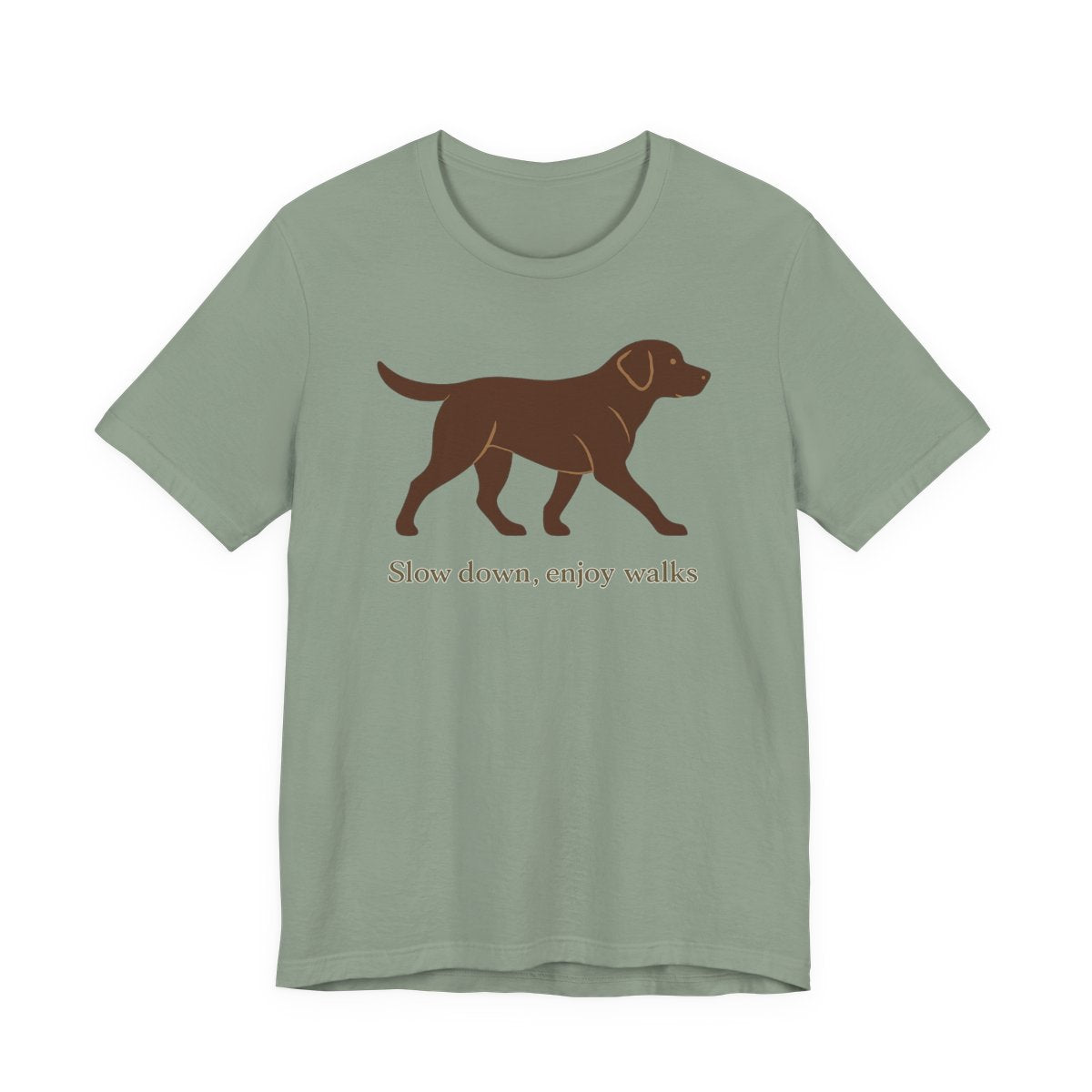 Chocolate Lab Slow Down Enjoy Walks t-shirt, view 5