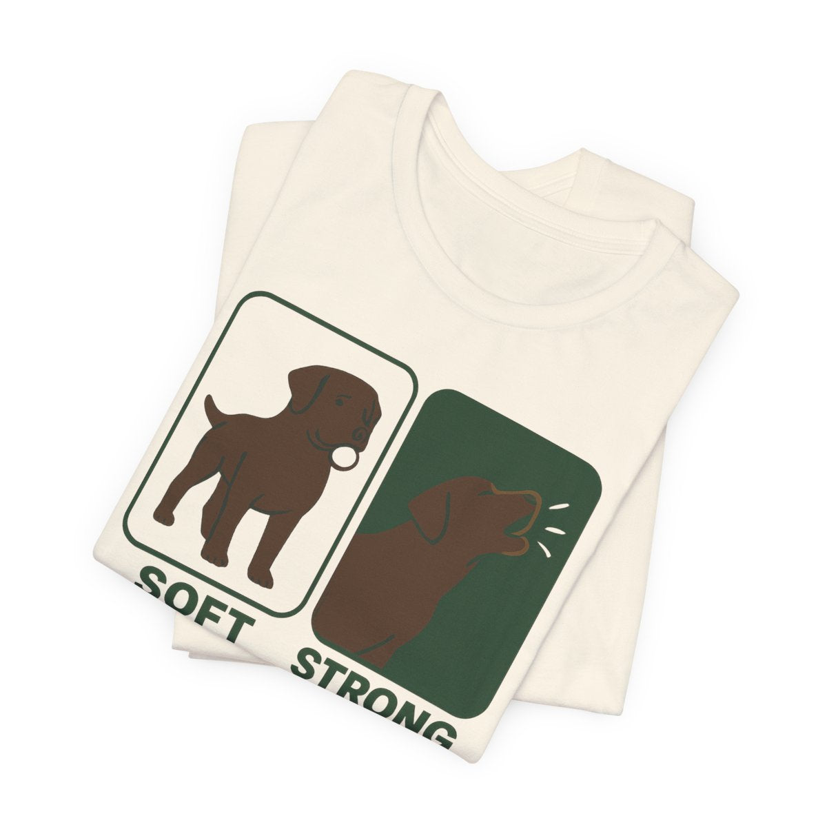 Chocolate Lab Soft Mouth Strong Opinions t-shirt, view 2