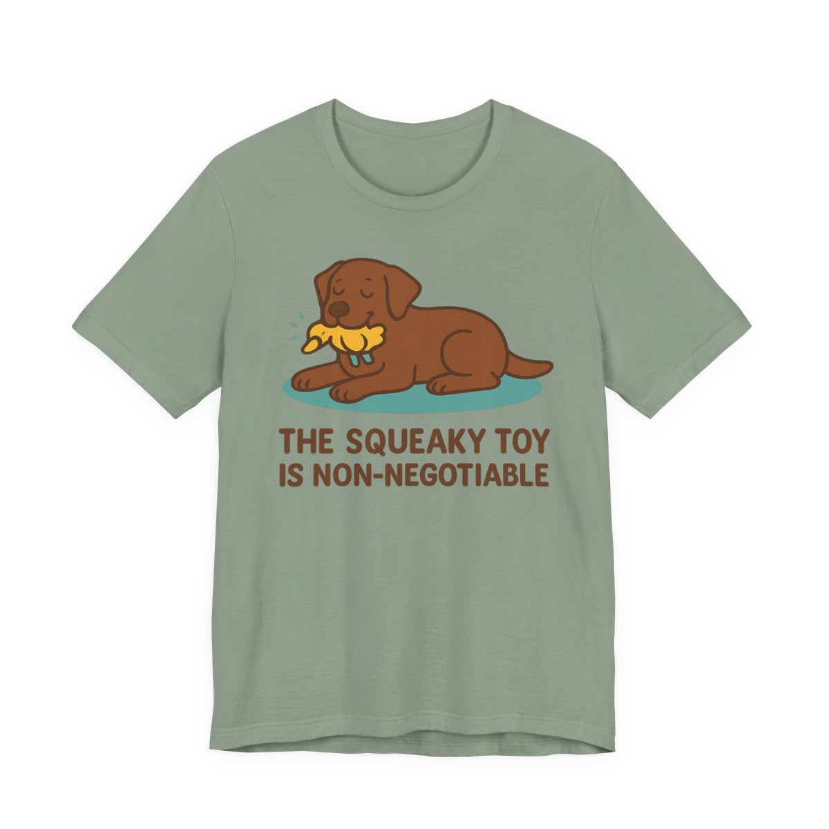 Chocolate Lab Squeaky Toy Non-Negotiable t-shirt, view 5
