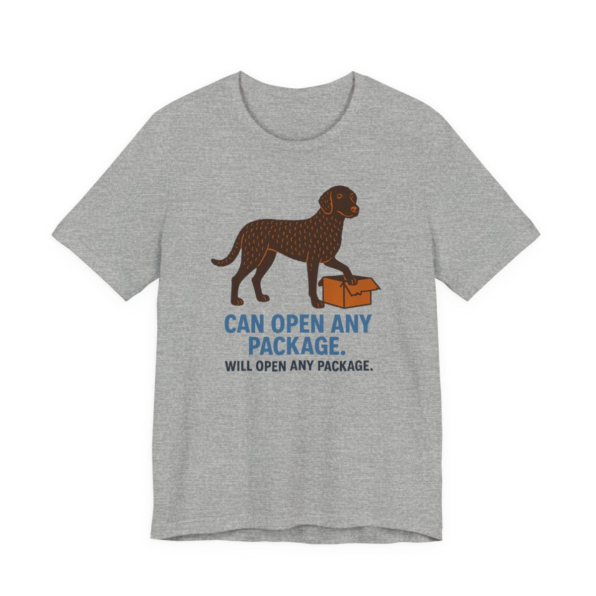 Curly-Coated Retriever Can Open Any Package t-shirt, view 4