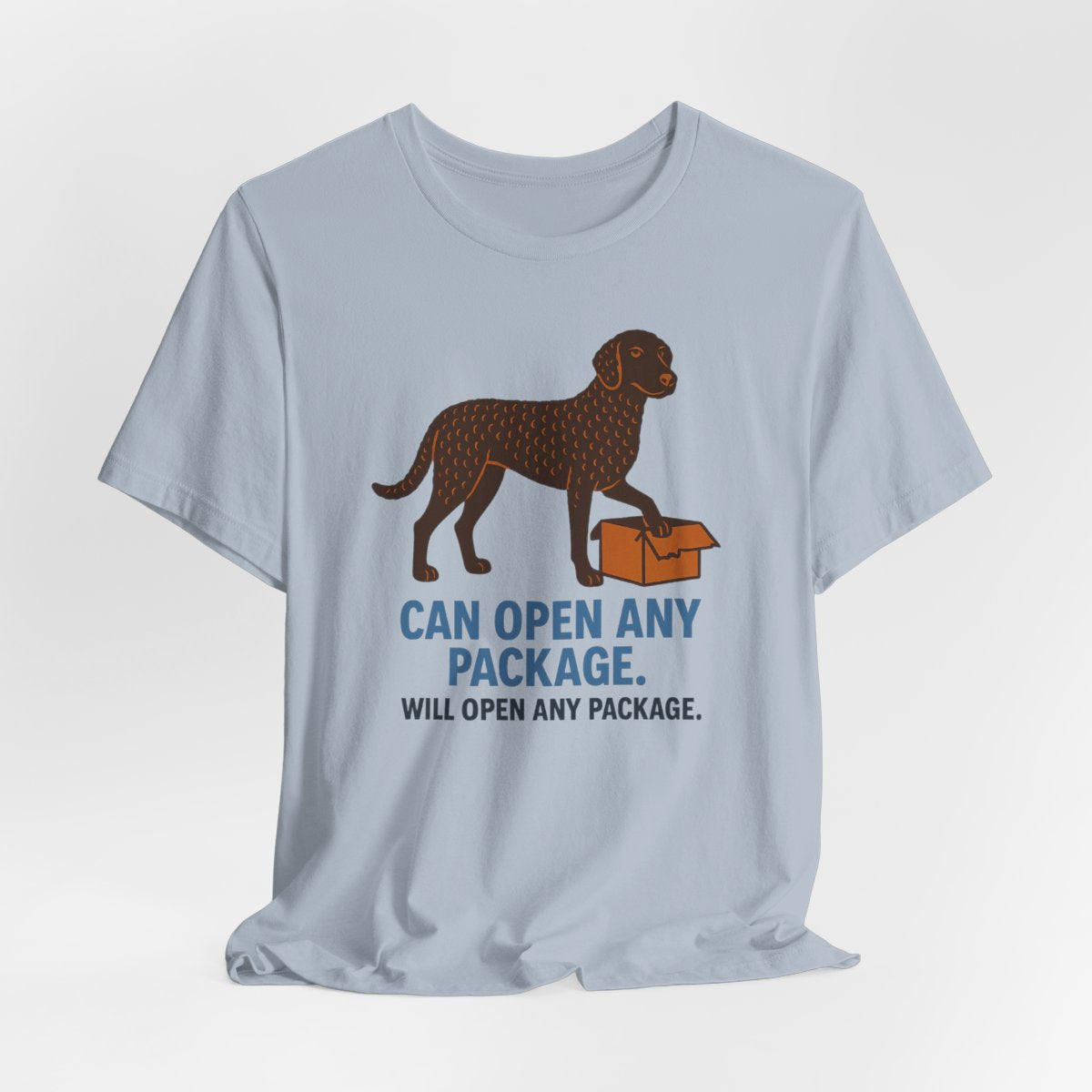Curly-Coated Retriever Can Open Any Package t-shirt, view 7