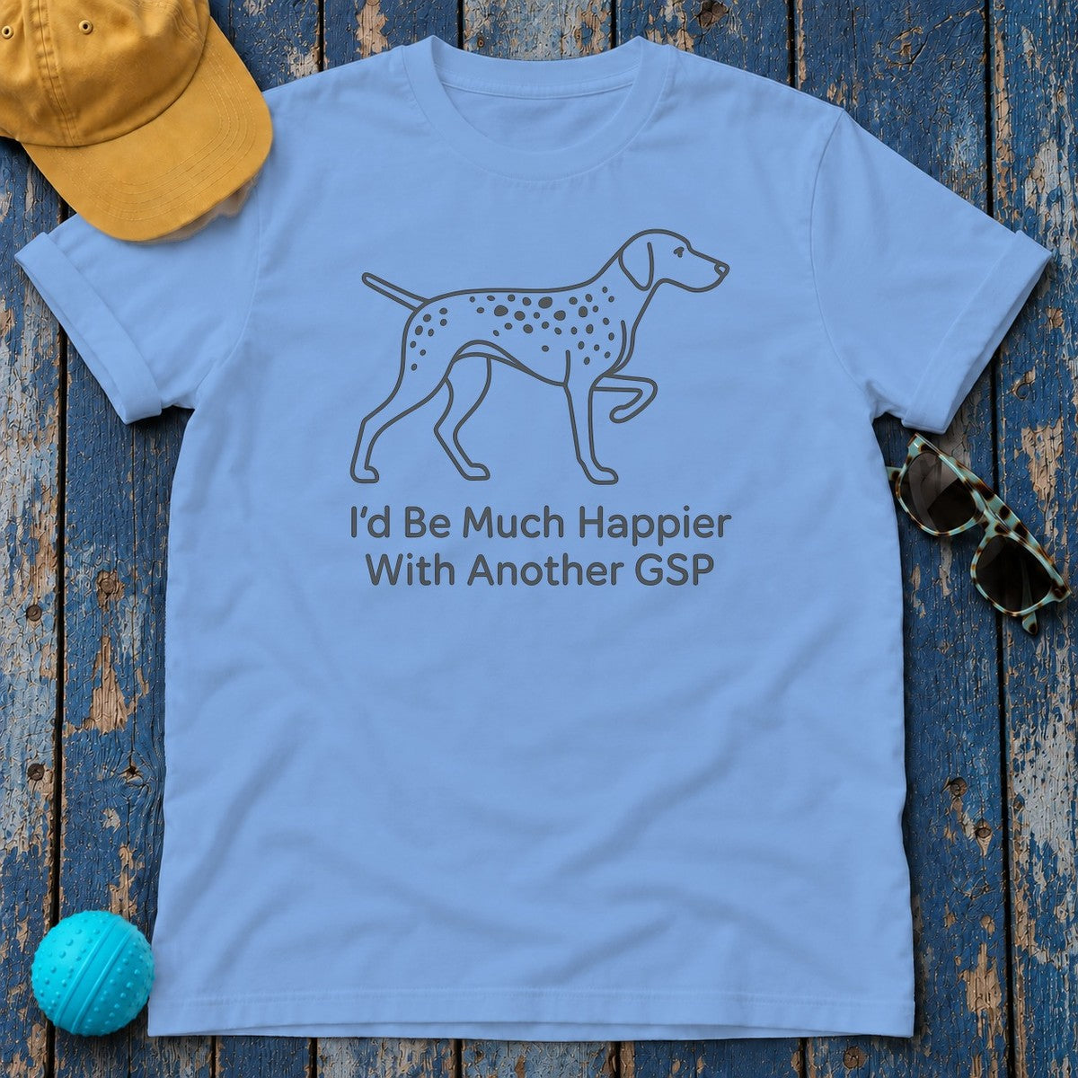 Another GSP Dog Lover's T-Shirt in Carolina Blue