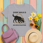 flat-coated retriever every-walk-investigation tee flat lay hero