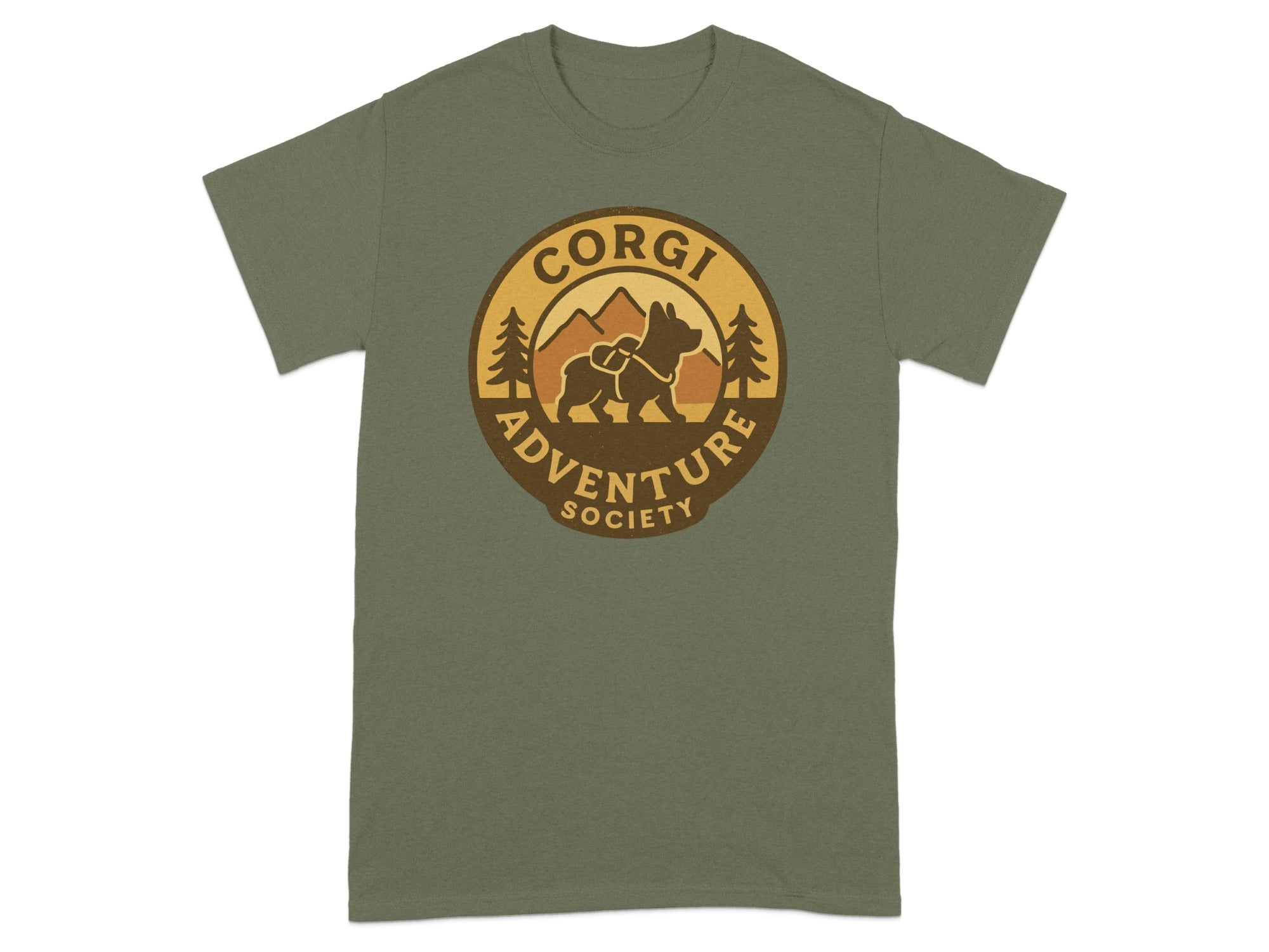Corgi Adventure Society Graphic T-Shirt