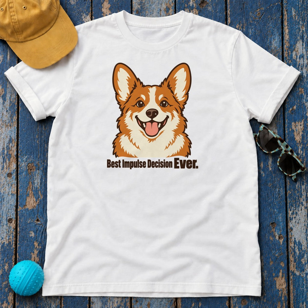 Best Impulse Decision Ever Corgi T-Shirt — White