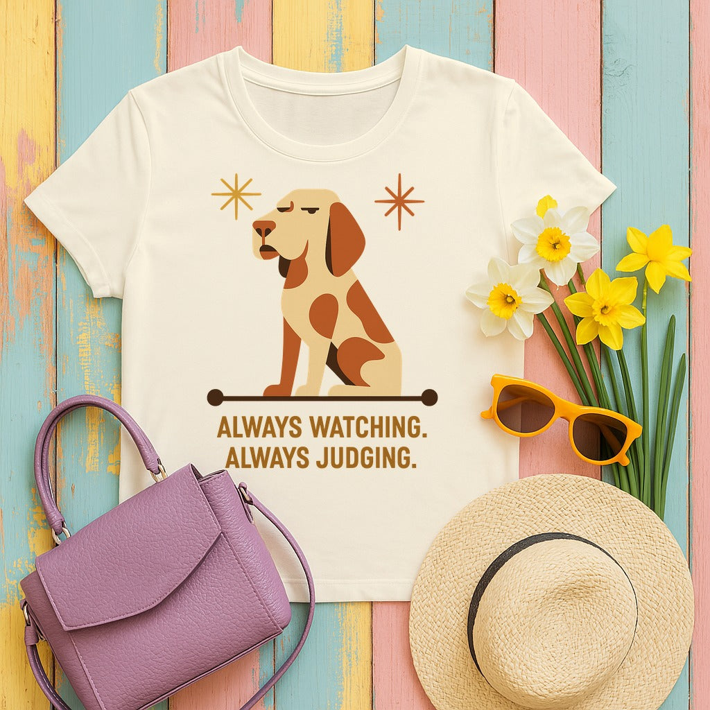 Bracco Italiano Always Watching Always Judging Tee in Natural