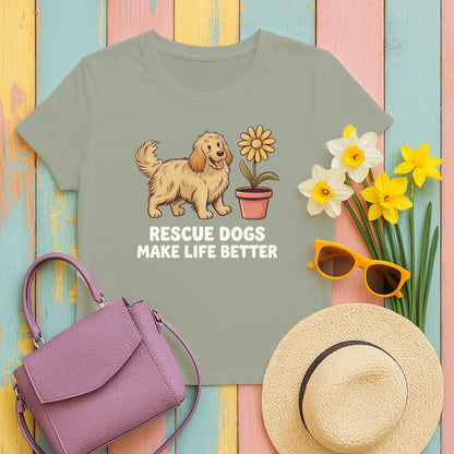 Rescue Dogs Make Life Better Cute T-Shirt product type
