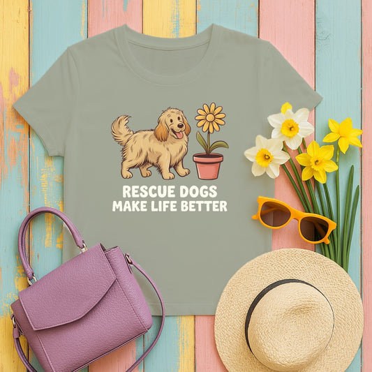 Rescue Dogs Make Life Better Cute T-Shirt product type