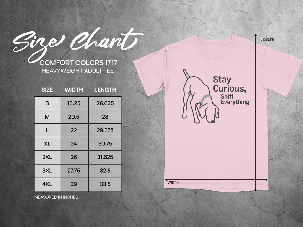 Stay Curious Sniff Everything Heavyweight Adult Tee
