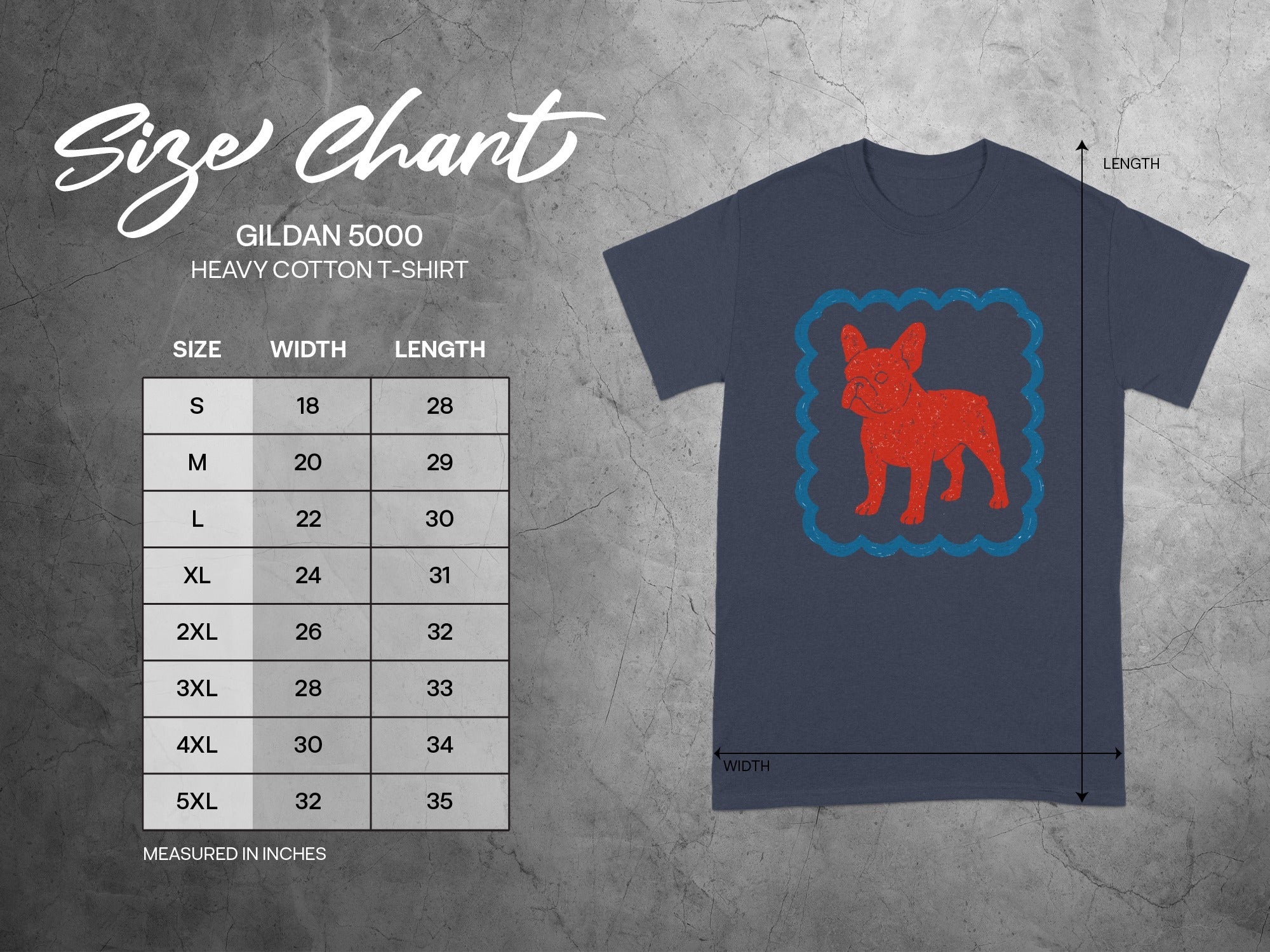Stylish Graphic Tee with Cute French Bulldog Design