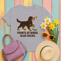 Gordon Points at Birds Also Socks Tee in Athletic Heather