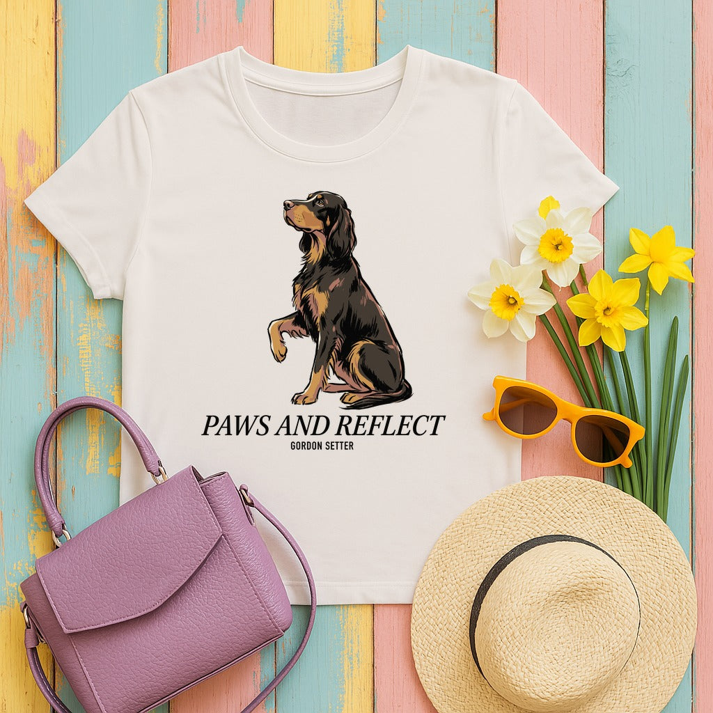 Paws & Reflect Gordon Setter T-Shirt in Ice Grey