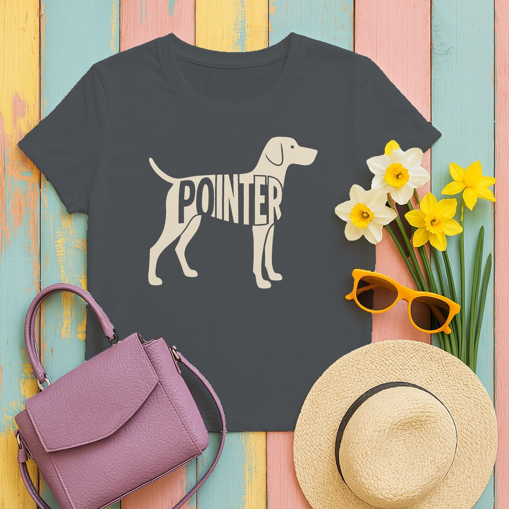 German Shorthaired Pointer Silhouette T-Shirt in Charcoal