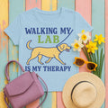 Walking My Lab T-Shirt in Light Blue