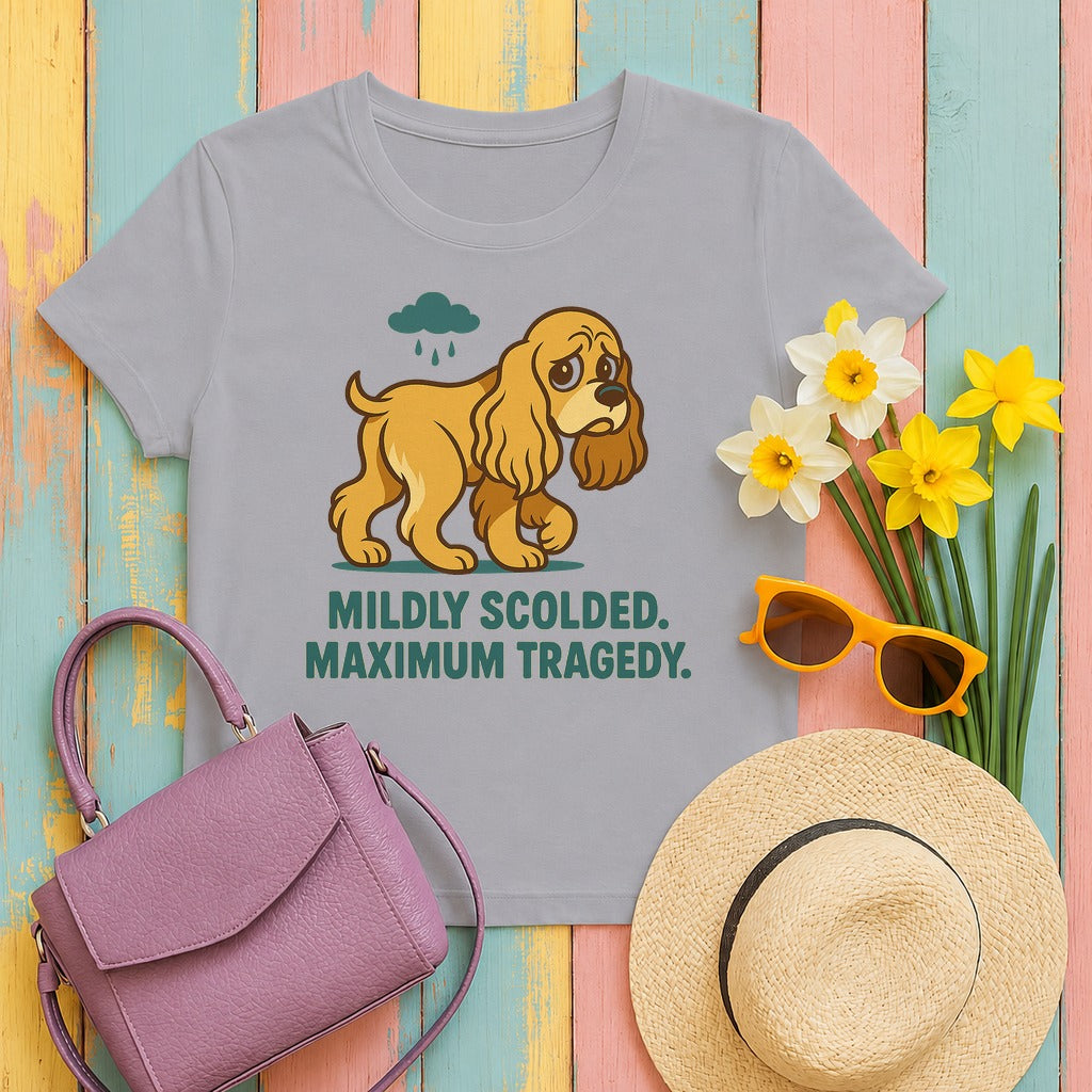 Cocker Mildly Scolded Maximum Tragedy Tee in Athletic Heather