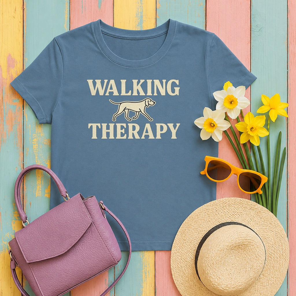 Bracco Italiano Walking Therapy Tee in Steel Blue