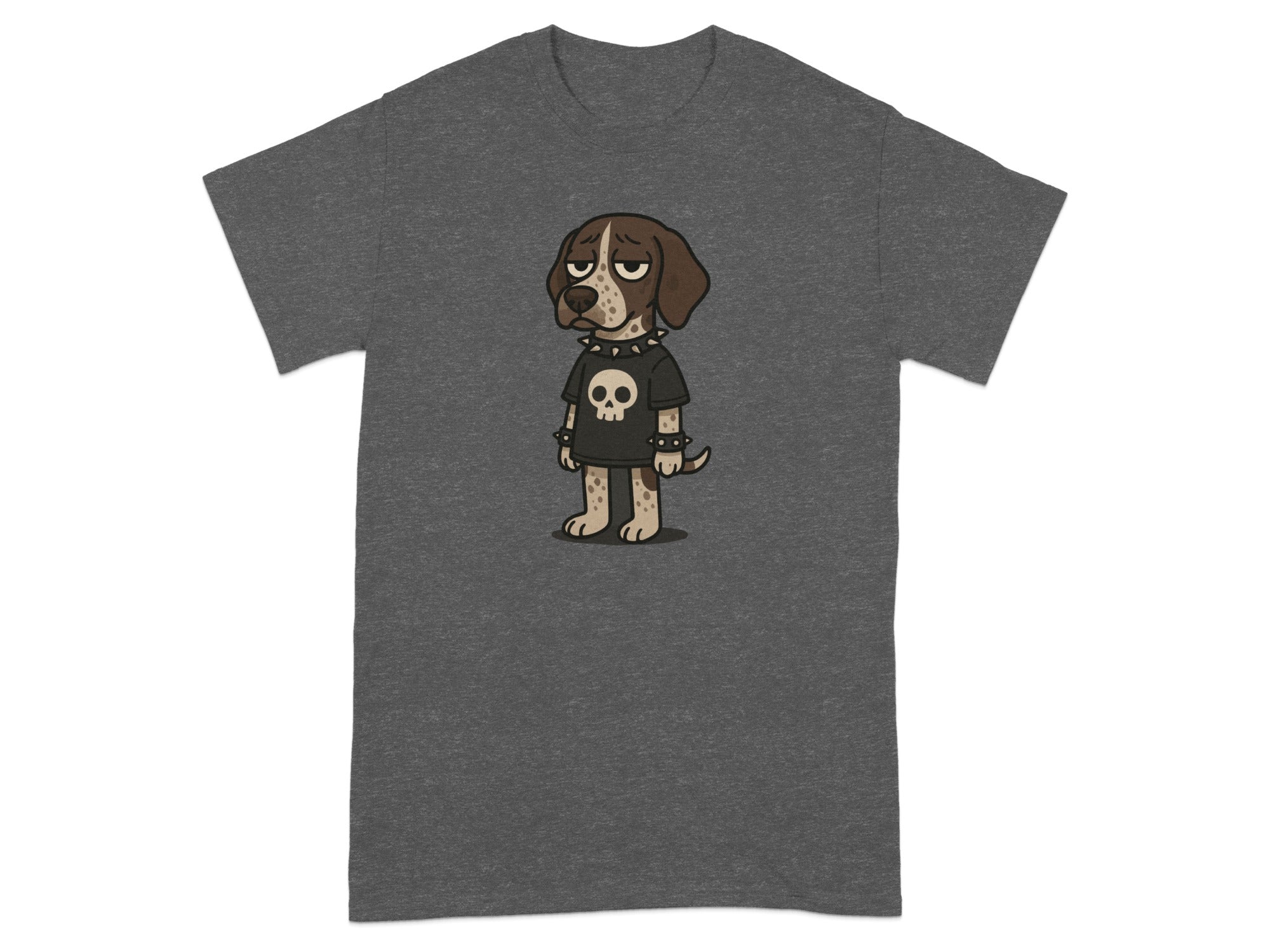 Grumpy Dog with Skull Shirt Design T-Shirt Product