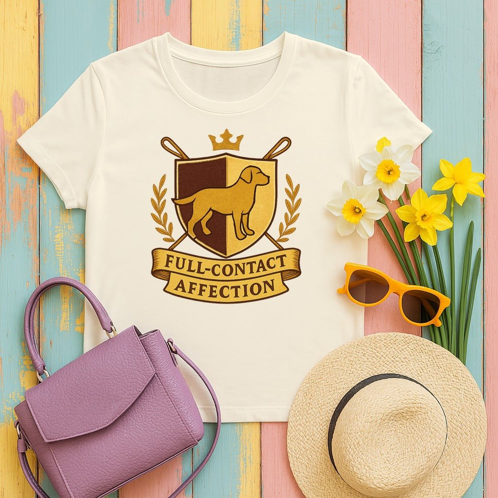 Chocolate Lab Full-Contact Affection T-shirt in Natural