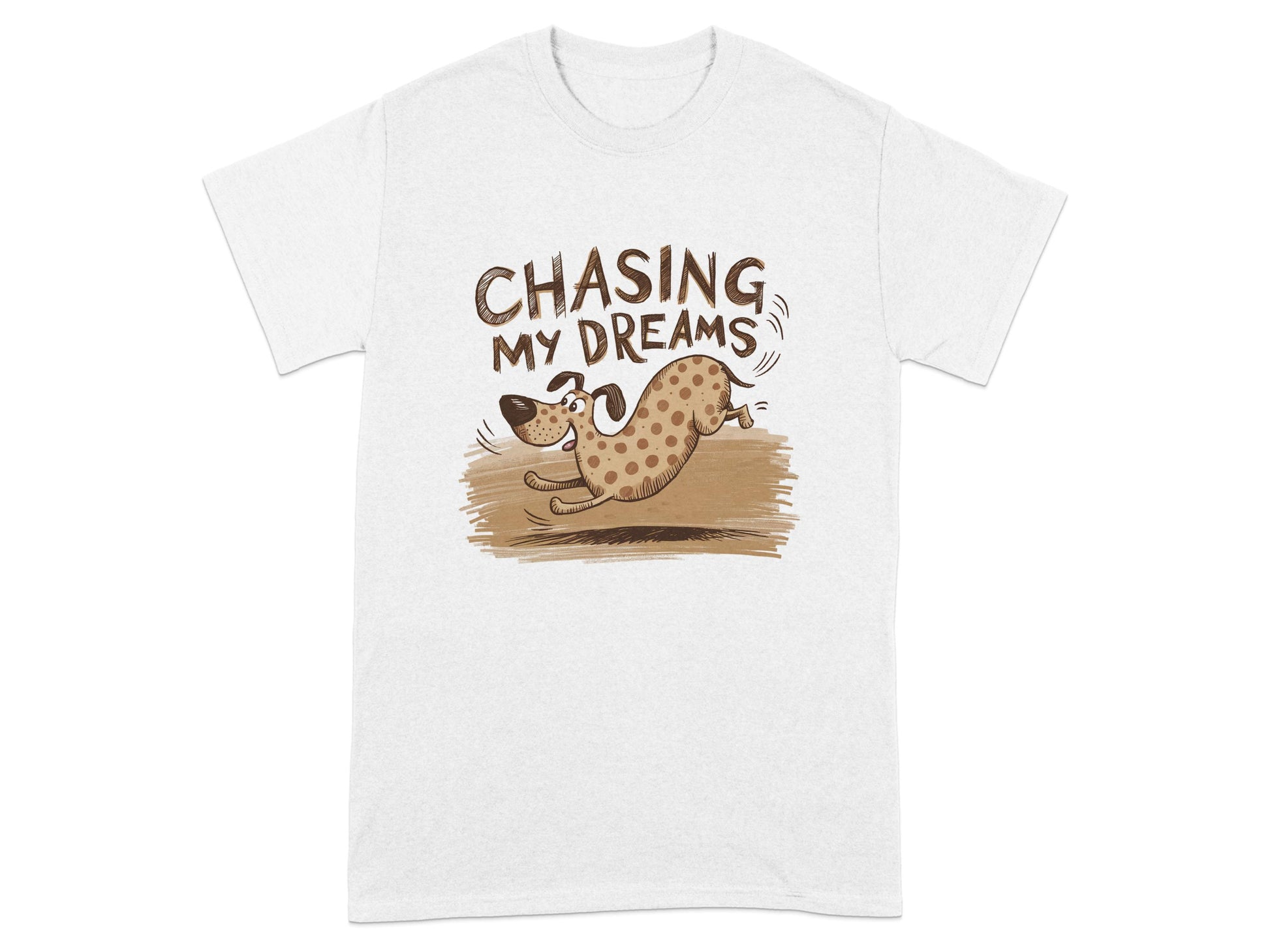 Chasing My Dreams Funny Cartoon Dog T-shirt product type
