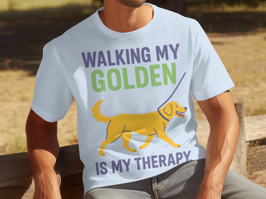 Walking My Golden Is My Therapy Graphic Shirt
