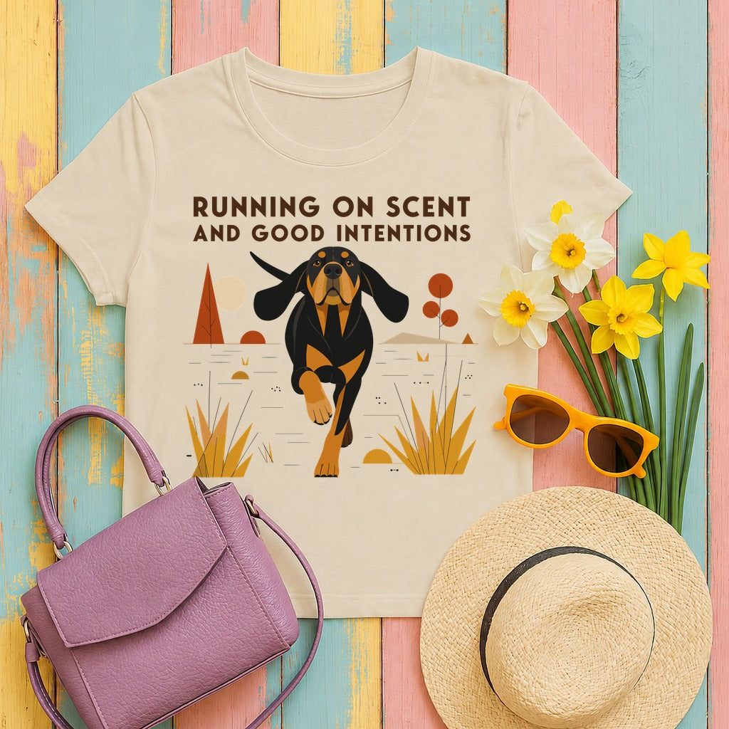 Scent & Intentions Coonhound T-Shirt in Sand