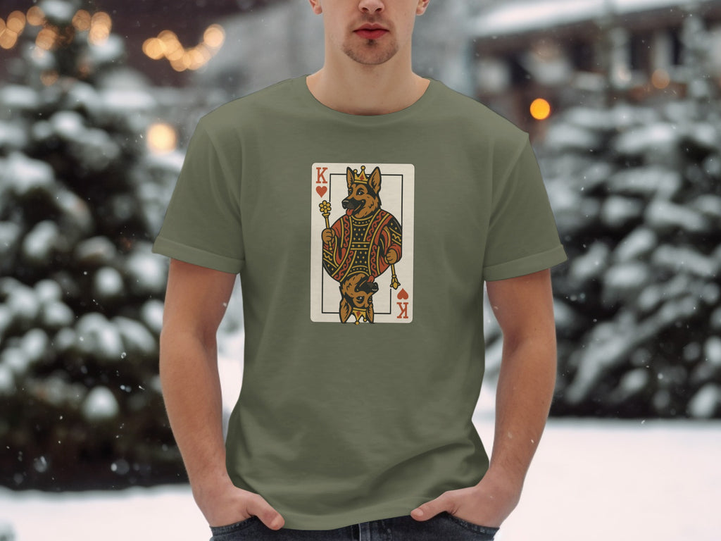 Unique King of Spades Dog Design T-Shirt
