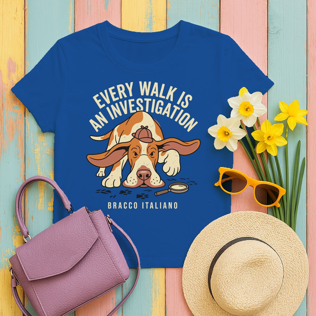 Bracco Italiano Sleuth T-shirt in Royal