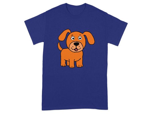 Adorable Puppy Graphic Design Blue T-shirt product