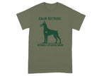 Calm Outside Doberman T-Shirt