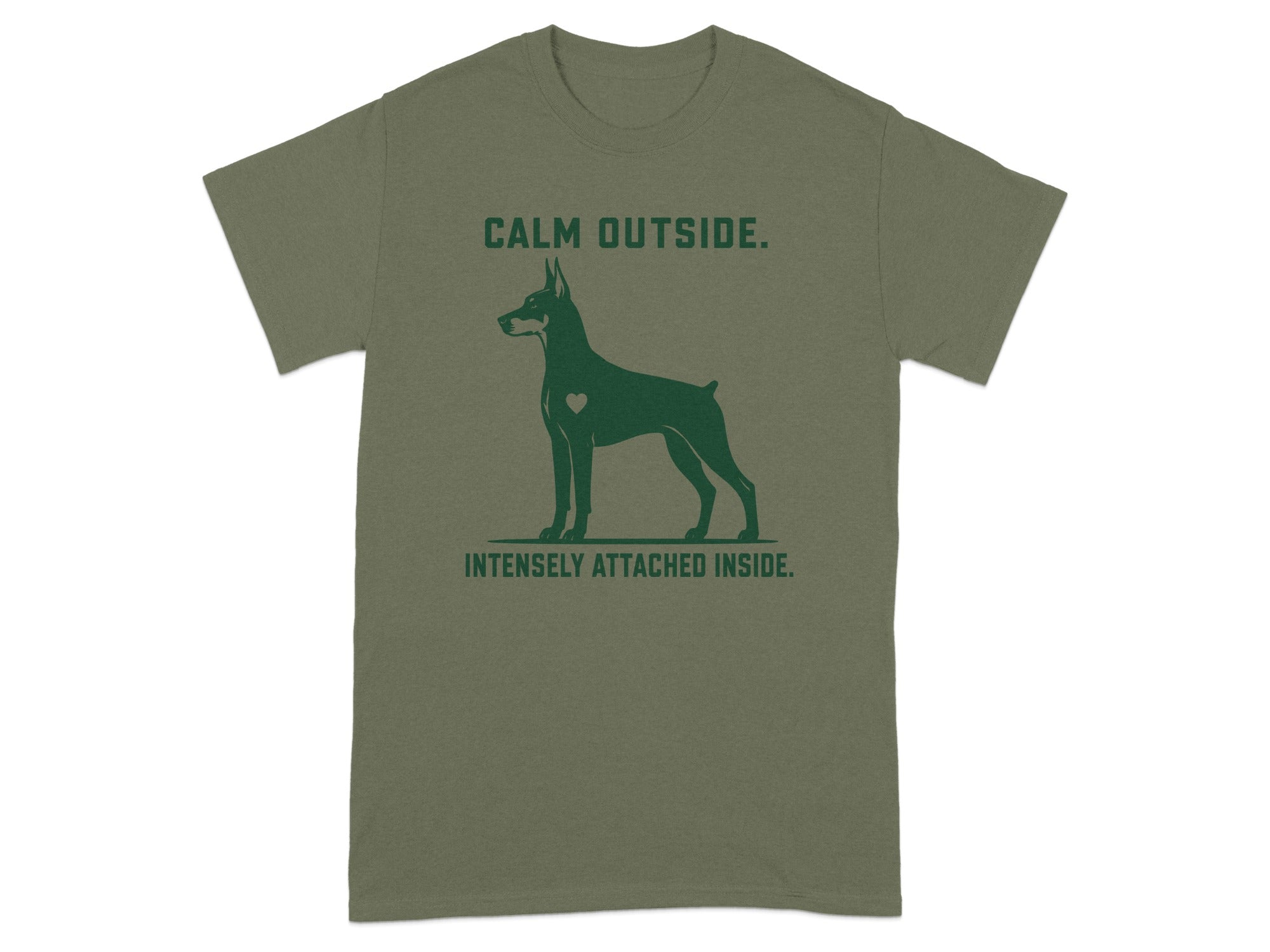 Calm Outside Doberman T-Shirt