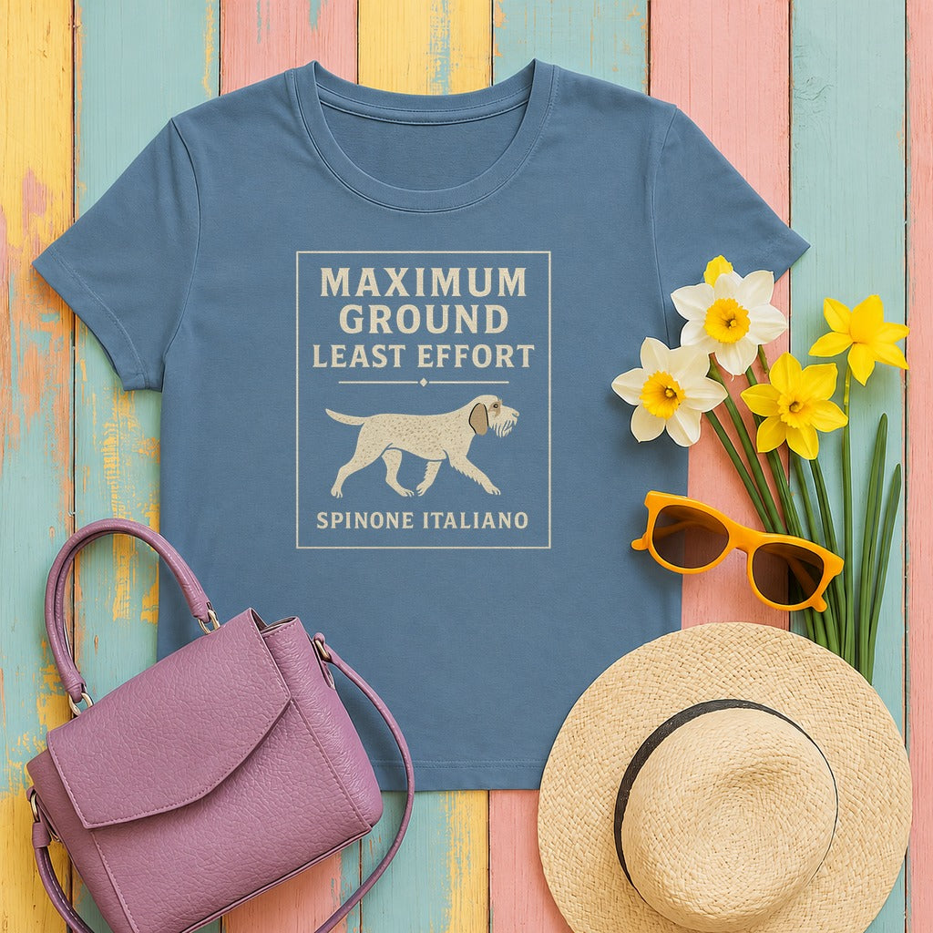 Spinone Italiano Maximum Ground Least Effort Tee in Steel Blue