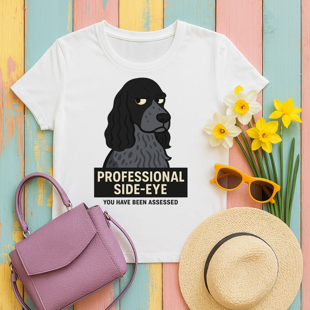 English Cocker Professional Side-Eye Tee in White