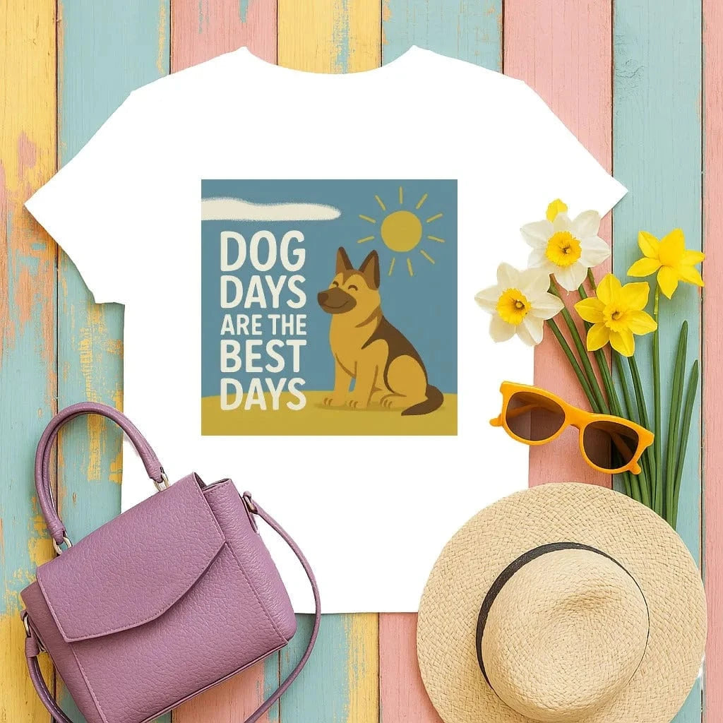 Dog Days Are the Best Days German Shepherd T-Shirt T-shirt