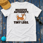 Massive Authority Tiny Legs Corgi T-Shirt — White