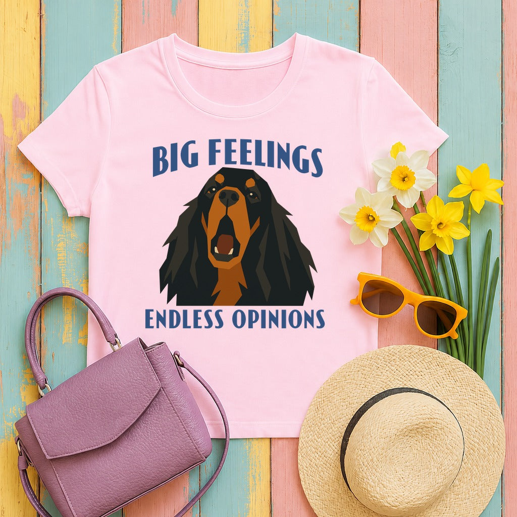 Big Feelings Setter T-Shirt in Light Pink