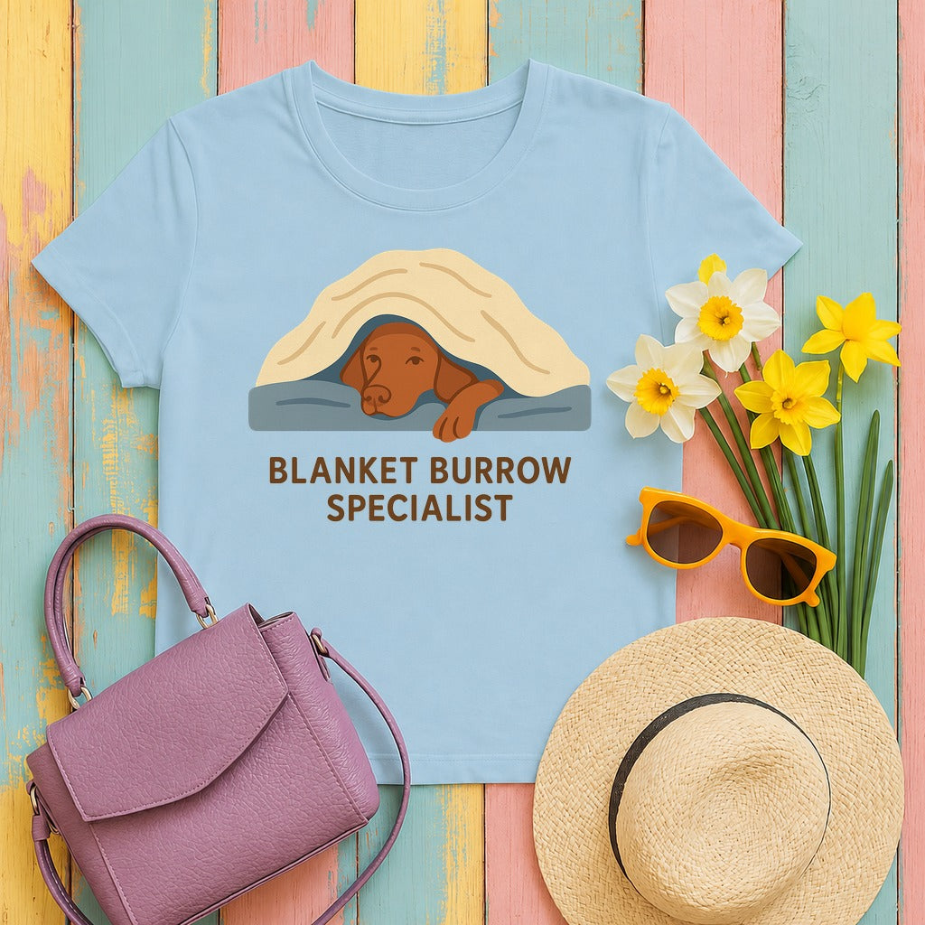 Vizsla Blanket Burrow Specialist Tee in Light Blue