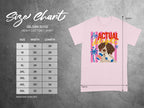 Pink t-shirt with "An ACTUAL delight" text and dog graphic.