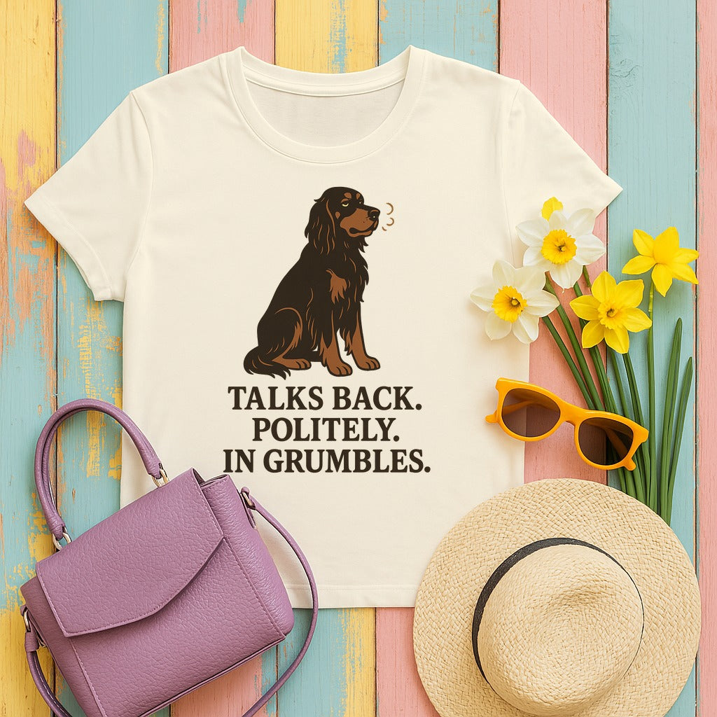 Gordon Talks Back in Grumbles Tee in Natural