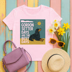 Vintage Gordon Setter Days T-Shirt in Light Pink