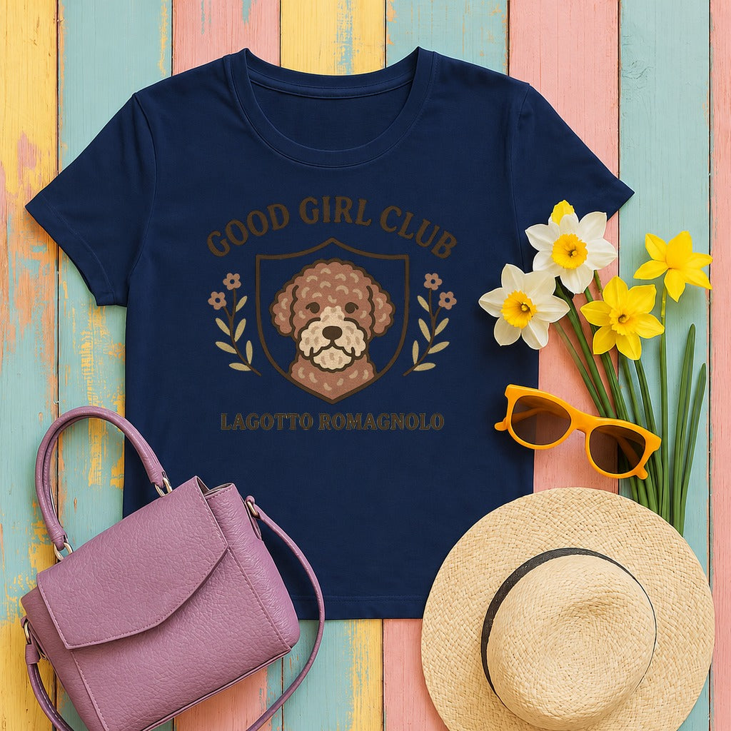 Lagotto Good Girl Club Tee in Navy