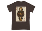 Queen of Hearts playing card design with a beagle dog wearing a crown.