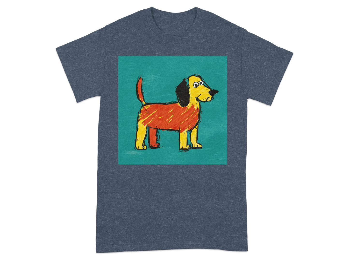 Colorful Hand-Drawn Dog Design Unisex T-Shirt product