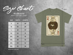 Size chart for Gildan 5000 Heavy Cotton T-Shirt with measurements in inches.
